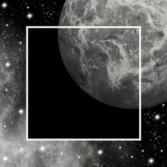 Wall Mural - abstract frame with glow.in the style of space and planets.template,wallpaper,background with planet