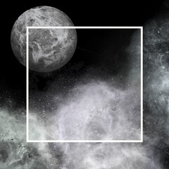 Wall Mural - abstract frame with glow.in the style of space and planets.template,wallpaper,background with planet