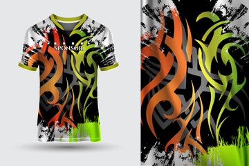 Wall Mural - Wonderful and Bizarre T shirt sports abstract jersey suitable for racing, soccer, gaming, motocross, gaming, cycling.