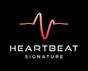 Wall Mural - Set Heartbeat Pulse Wave Signal Electrocardiography Line Symbol Healthy Fit Signature Design Vector 