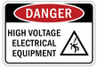 © middlenoodle - Electrical equipment warning sign and label high voltage electrical equipment