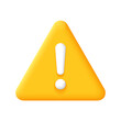 © Alsu - Warning Icon. Exclamation Mark. Alert 3d Vector Illustration.