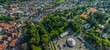 Biberach an der Riß im Luftbild - Ausblick auf Festplatz, Stadthalle und Stadtpark mit dem Weißen Turm