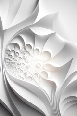 White abstract 3d wallpaper. AI