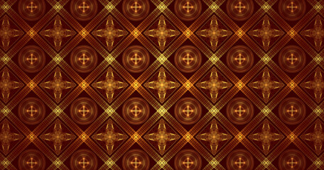 Poster - Color Geometric pattern. Colorful ornamental graphic design. Mosaic ornaments.