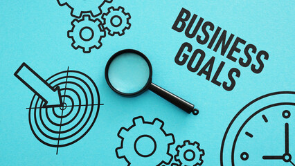 Poster - Business goals are shown using the text
