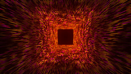 Poster - Abstract digital background. Data flow information. Concept of digital communication. Big data visualization. 3D rendering.