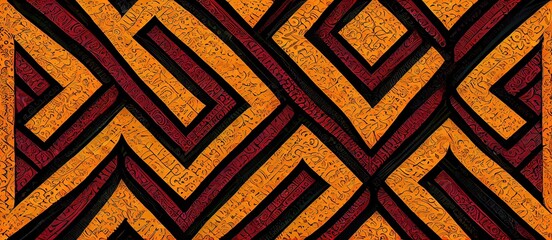 Wall Mural - Tribal pattern. African ethnic pattern style. Generative AI