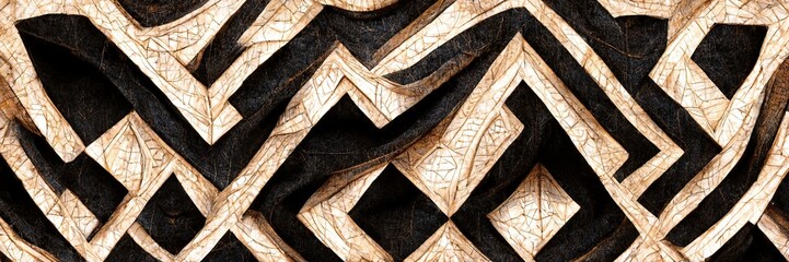 Wall Mural - Tribal pattern. African ethnic pattern style. Generative AI