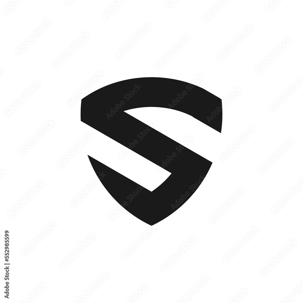 Shield Initial Letter S logo design Stock Vector | Adobe Stock