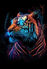  Neon tiger