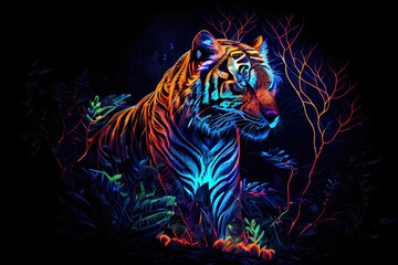 Neon tiger