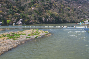 Spring Season Nakanoshima Park, Arashiyama, Kyoto, Japan 12 April 2012