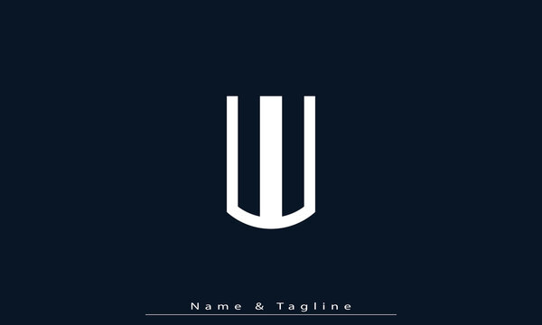Alphabet letters Initials Monogram logo UU 