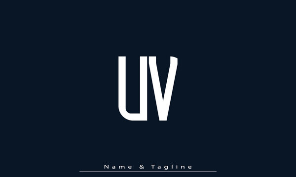 Alphabet letters Initials Monogram logo UV , VU