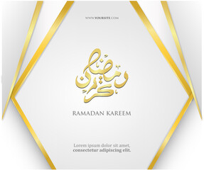 Sticker - ramadan kareem design post social media with luxury background