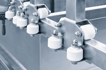 Aufkleber - Crossing of the roller conveyor, Production line conveyor roller transportation objects.