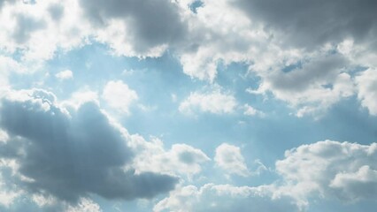 Wall Mural - time lapse of blue sky and white clouds