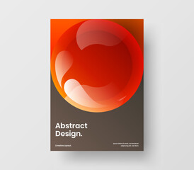 Canvas Print - minimalistic catalog cover design vector illustration. vivid realistic spheres handbill concept.