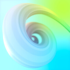Poster - Digital illustration of neon colored helix. Optical illusion. Modern art. 3d rendering