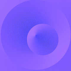 Poster - Abstract neon colored Line Art pattern in the shape of a circle. Geometric background. 3d rendering digital illustration