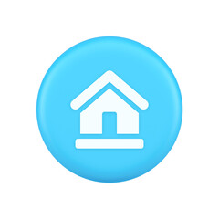 Poster - Homepage main page cyberspace address button web interface menu emblem 3d realistic icon