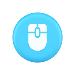 Poster - Mouse computer scrolling device cursor button click control cyberspace interface 3d icon