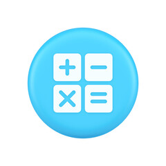 Poster - Calculator math counting button accounting balance mathematics financial keyboard 3d icon