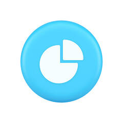 Poster - Chart pie diagram piece button business presentation financial report 3d realistic icon