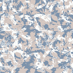 Naklejka na meble Exotic, tropical seamless pattern. floral leaves motif on Natural textured background. Abstract minimalist  print organic texture. Minimal design wallpaper. Botanical ornament. Summer spring  trends