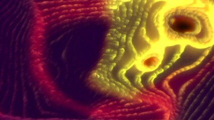 Aufkleber - Futuristic plasma waves with bends. Motion. Colorful glowing lines move in electromagnetic field with bends. Wave curves in flows of electro plasma spectrum