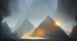 Ai Digital Illustration Fantasy Pyramid Landscape Painting