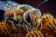 close up of a bee, Generative AI 