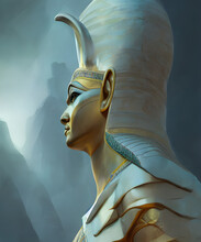 Ai Digital Illustration Egyptian God Statue