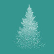 © Мария Неноглядова - Christmas tree made of white dots. Vector illustration