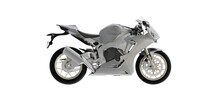 Side View Super Bike, Motorcycle For Make Mockup On Empty Background