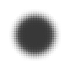 Wall Mural - Circle halftone set. Modern dotted circles halftones. Black dotwork gradients. Vector illustration.