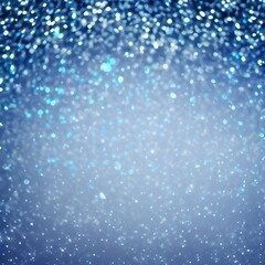 Wall Mural - Background of abstract defocused white and silver glitter lights on blue background with bokeh. Generative AI