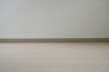 wooden floor and white wall, construction industry