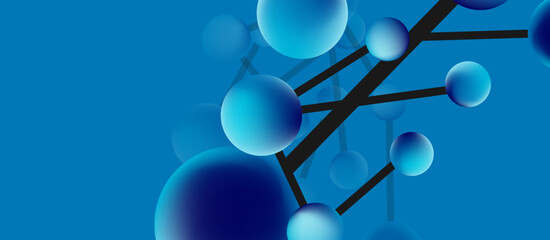 Line points connections geometric abstract background