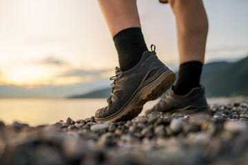 Poster - person walking on the beach