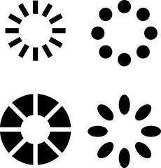 Poster - vector loading icon set illustration on white background