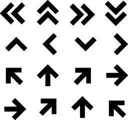 Poster -  arrow icons set symbol vector. for web design on white background