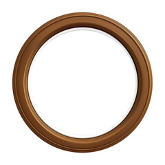 Wall Mural - wooden round frame