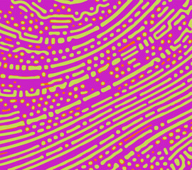 Poster - Psychedelic vivid abstract background with a pattern of curved lines.