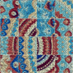 Poster - Imitation of a texture of rough canvas. Seamless pattern.