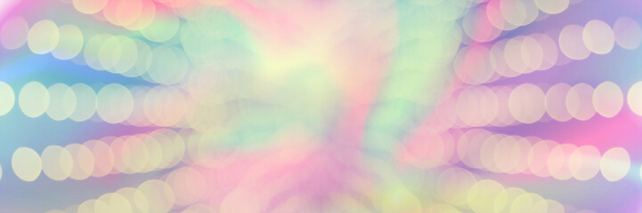 Aufkleber - horizontal beautiful blur bokeh with rainbow colors for pattern and background.