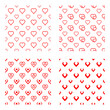© waniperih - collection of heart pattern isolated on white background and printable, valentines day background