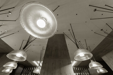 Poster - Details of lighting decoration hanging in modern interior