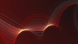Spiralförmige Wellenverlauf in Rot als Endlosschleife